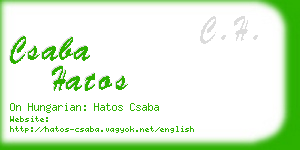 csaba hatos business card
